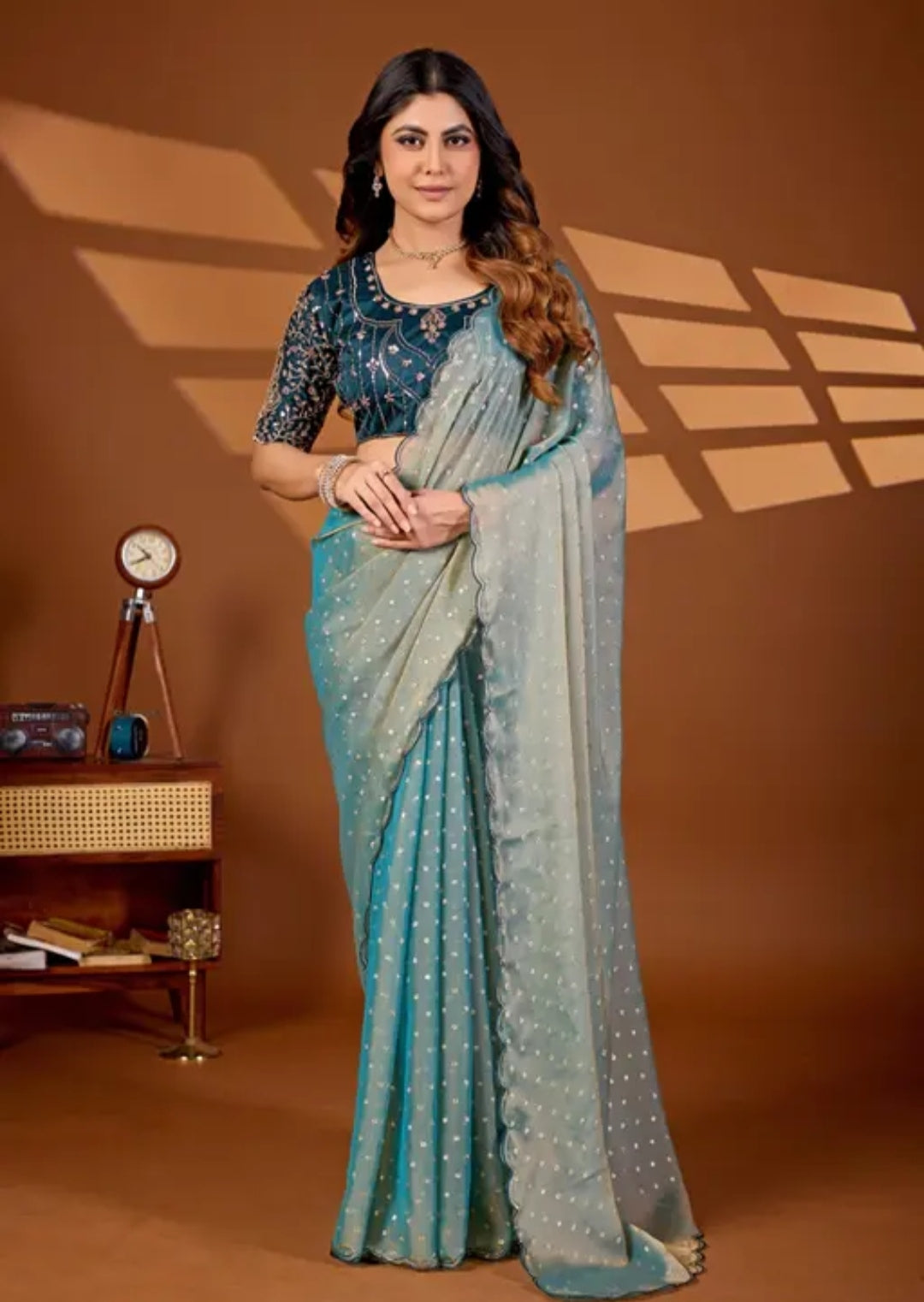 Designer Soft Art Silk Saree For Women Party Wear